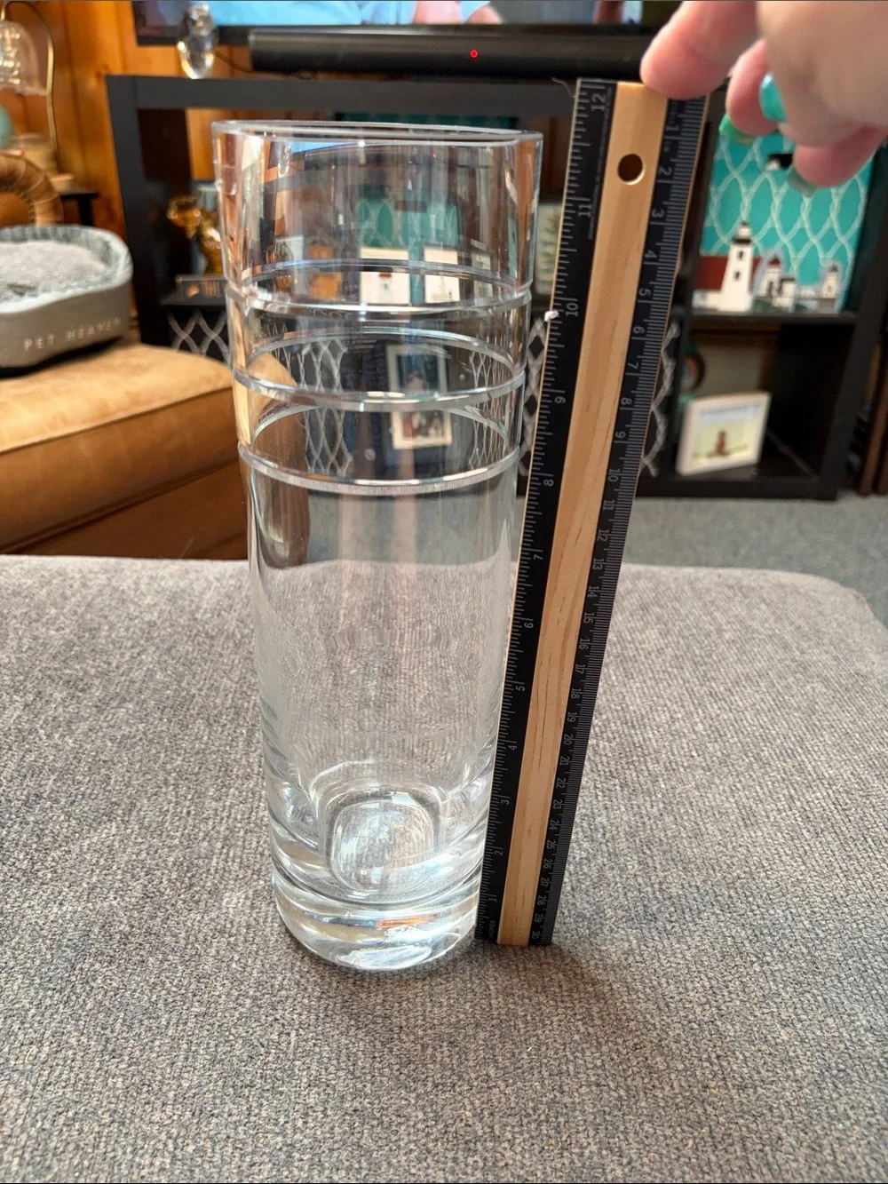 Clear Tall Glass Cylinder Vase